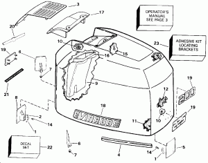   () - Evinrude - 200tx, 200cx, 225 (Engine Cover - Evinrude - 200tx, 200cx, 225)