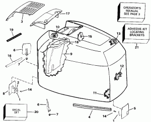   () - Johnson - 200tx, 200cx, 225 (Engine Cover - Johnson - 200tx, 200cx, 225)