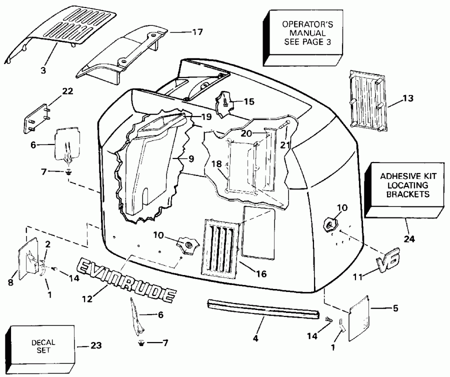   Evinrude E200CXATS 1993  - Evinrude - 200 Stl, Ve200sl, 225stl / Evinrude - 200 Stl, Ve200sl, 225stl
