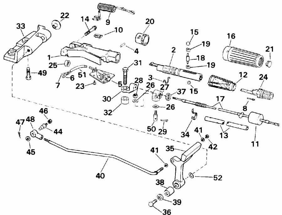 ��������� ��������� EVINRUDE E200TXATS 1993  - 225 Suffix 