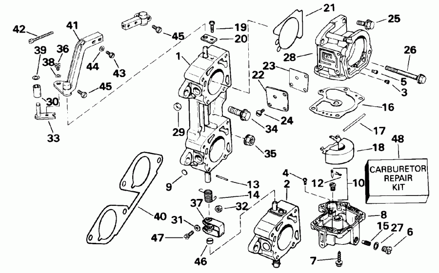 ��������� Evinrude E225CZATS 1993  - 185, 200 Suffix 
