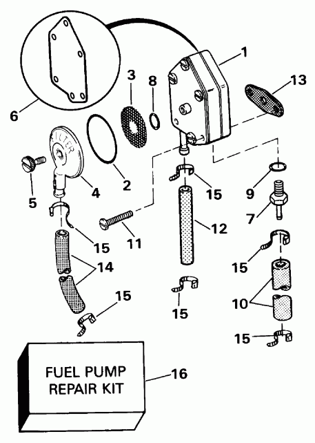   Evinrude E28ESLETD 1993  - el Pump