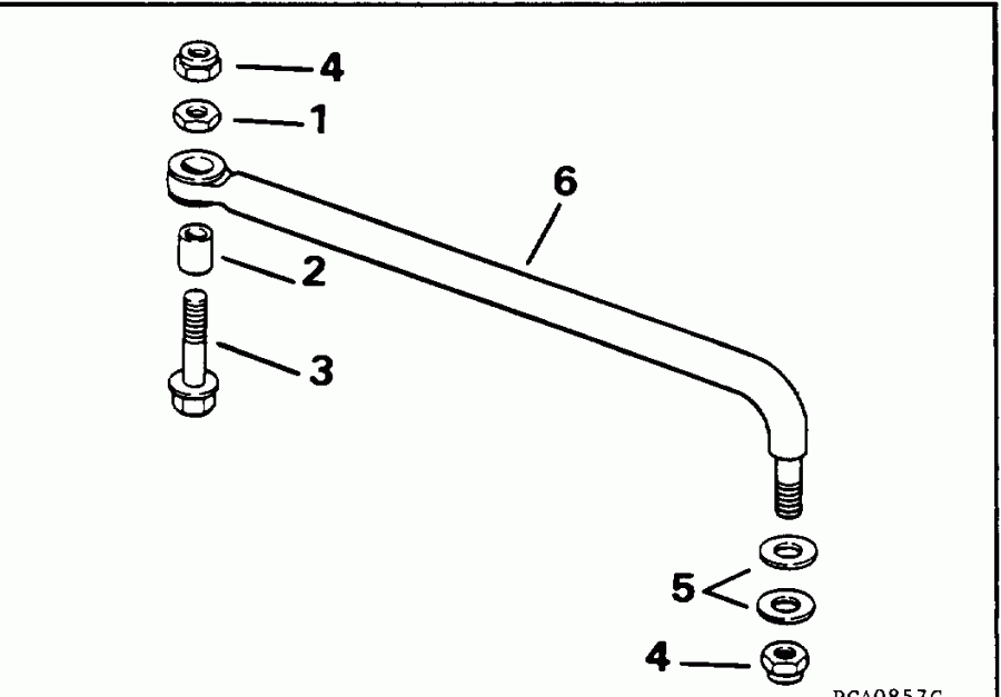   EVINRUDE E115JLERC 1994  - eering Link Kit (w/o Power Trim & Tilt) / ee  Kit (w / o   )