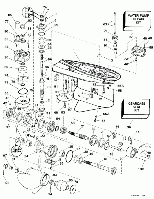  Evinrude E225PXERM 1994  - Counter Rotation /  