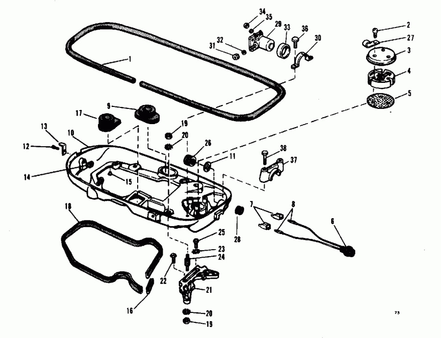   EVINRUDE 33802R 1968  - wer Motor Cover Group