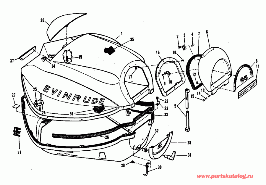  Evinrude 65853B 1968  - tor Cover Group
