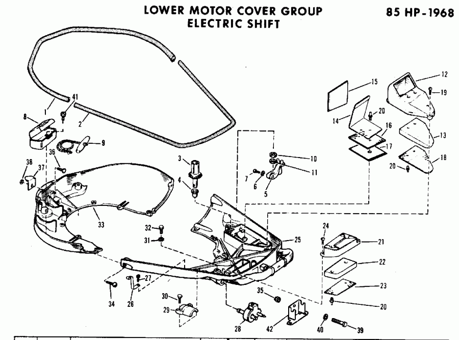    85892A 1968  - wer Motor Cover Group Electric Shift / wer Motor  Gro Electric 