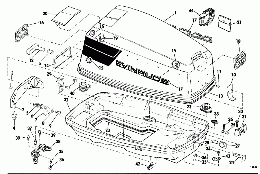  EVINRUDE 40404S 1974  - tor  - tor Cover