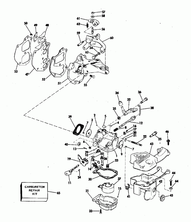    Evinrude 15754M 1977  - rburetor &  - rburetor & Manifold