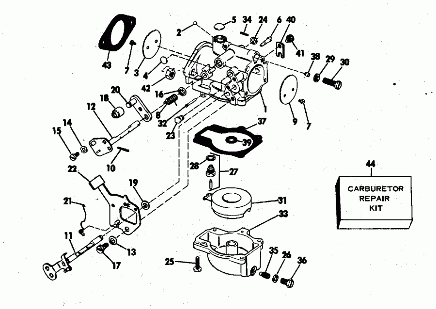    EVINRUDE 55772D 1977  - rburetor - rburetor