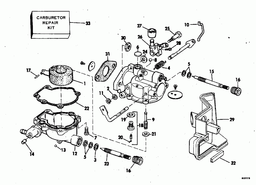   Evinrude 2802R 1978  - rburetor - rburetor