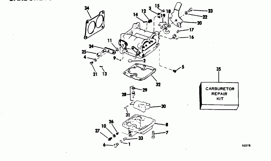   Evinrude 150940C 1979  - rburetor - rburetor