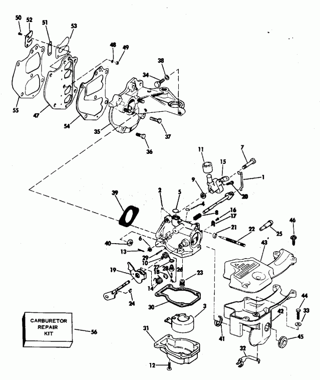    EVINRUDE E10RLCTC 1983  - rburetor &  - rburetor & Manifold