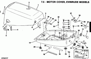 Motor , evinrude Models-7.5 (Motor Cover,evinrude Models-7.5)