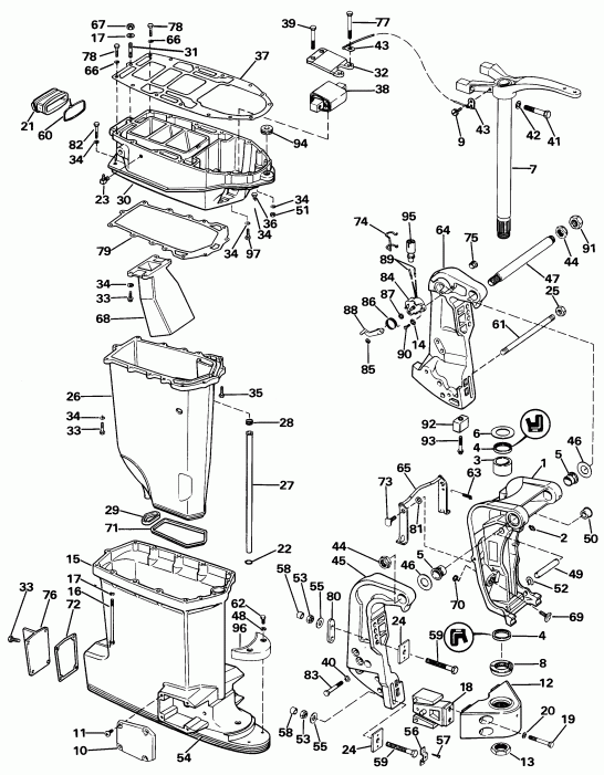  EVINRUDE CE275TLCOS 1985  - dsection / dsection