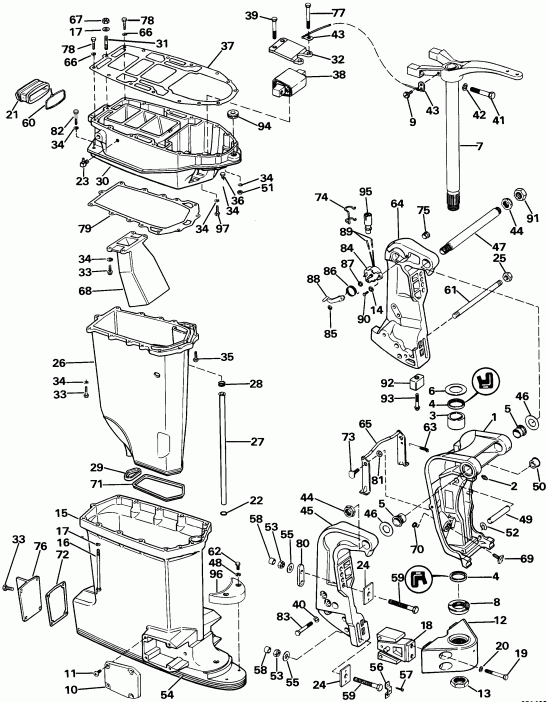    EVINRUDE CE300TXCOS 1985  - dsection - dsection