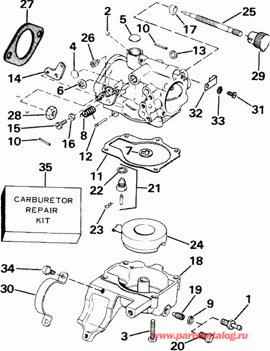    Evinrude E30ECOA 1985  - rburetor