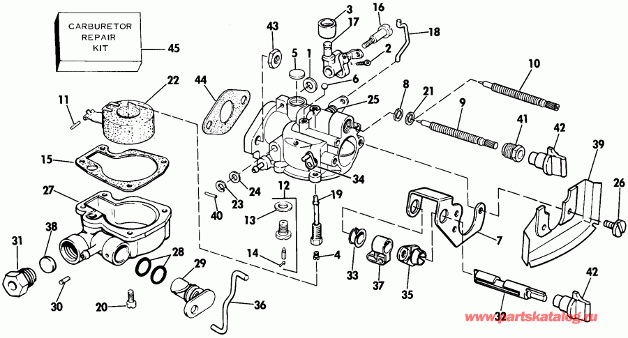   EVINRUDE E4BRHCOB 1985  - rburetor / rburetor