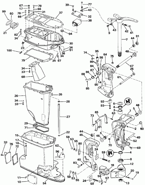   Evinrude E275PTLCDC 1986  - dsection / dsection