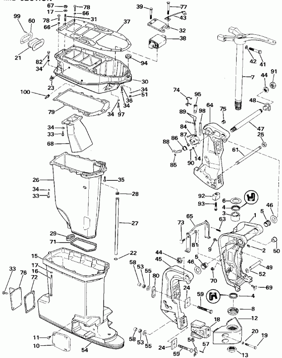   EVINRUDE E275CXCUR 1987  - dsection / dsection