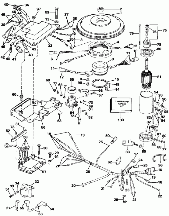  EVINRUDE E140TLCCM 1988  - nition System &   / nition System & Starter Motor