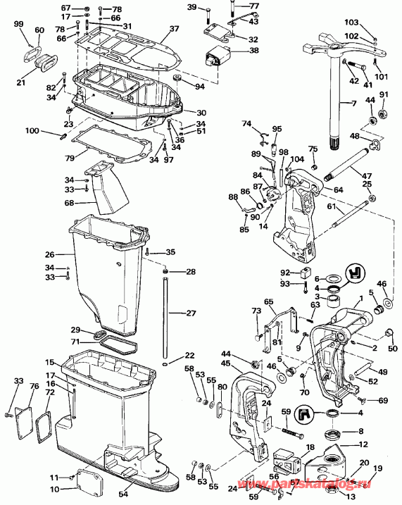    Evinrude E275PXCCA 1988  - dsection - dsection