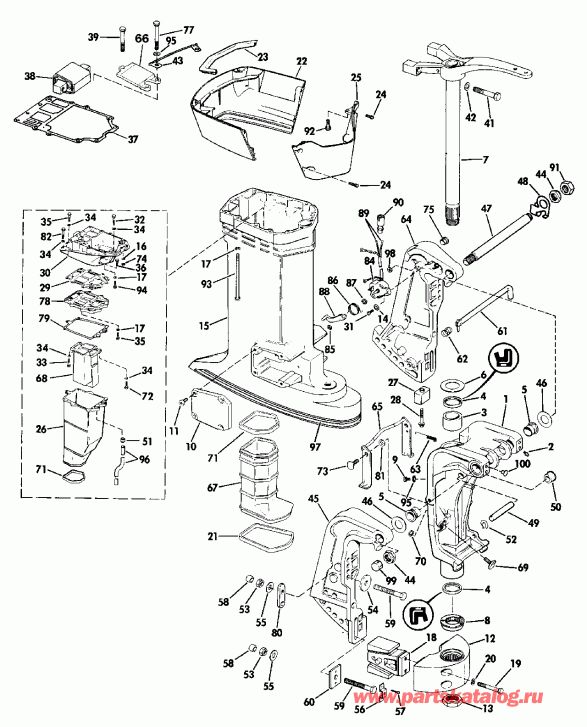  EVINRUDE TE150SLCEM 1989  - dsection - dsection