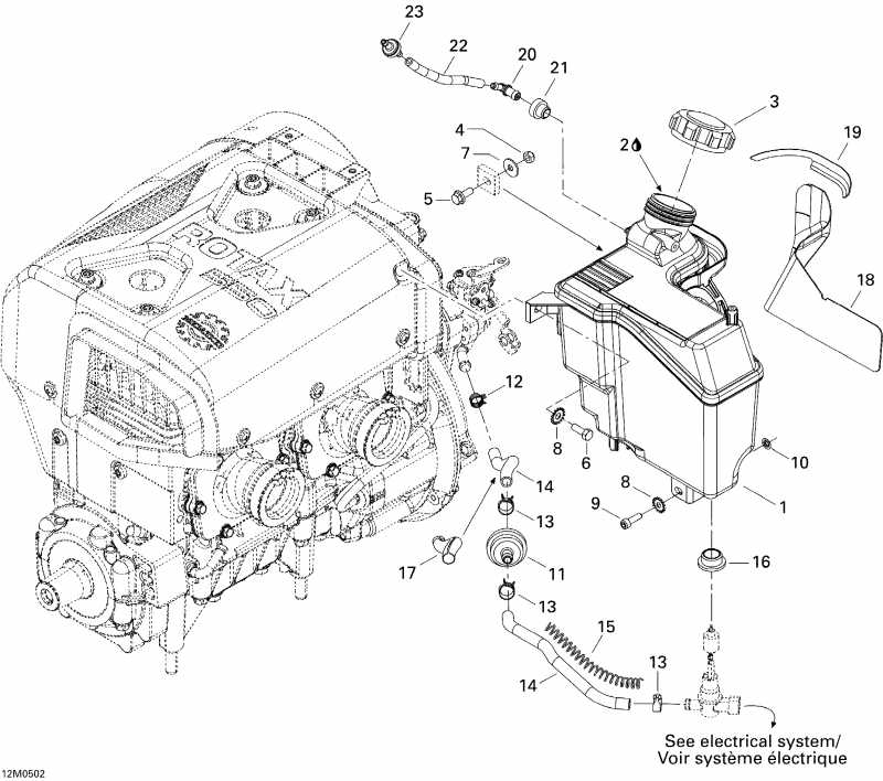 snowmobile SkiDoo - Oil System Gsx