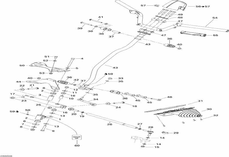 Ski-doo GSX 500SS, 2005 - Steering System