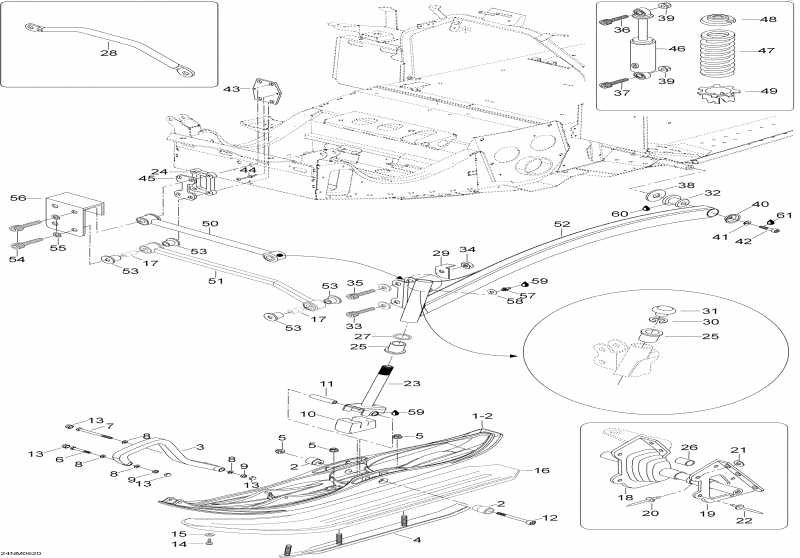  ski-doo Expedition 600 H.O. SDI, 2006  - Front Suspension And Ski