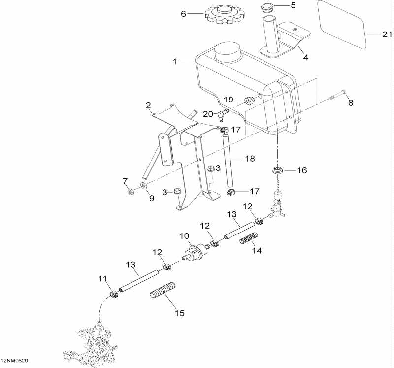 snowmobile Skidoo Expedition 600 H.O. SDI, 2006 - Oil System