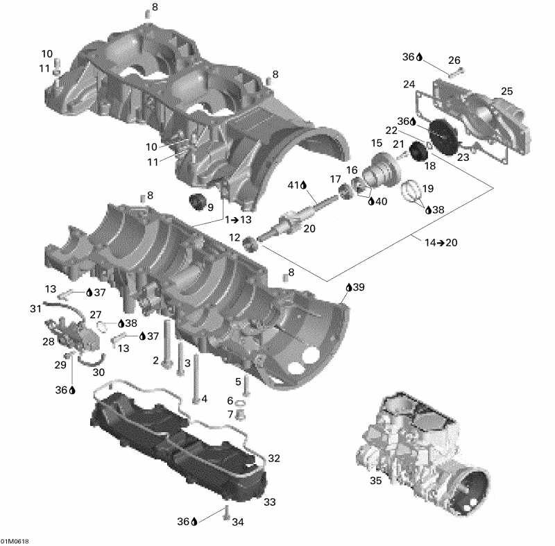 ��������  Mach Z 1000 SDI Adrenaline & X, 2006 - Crankcase