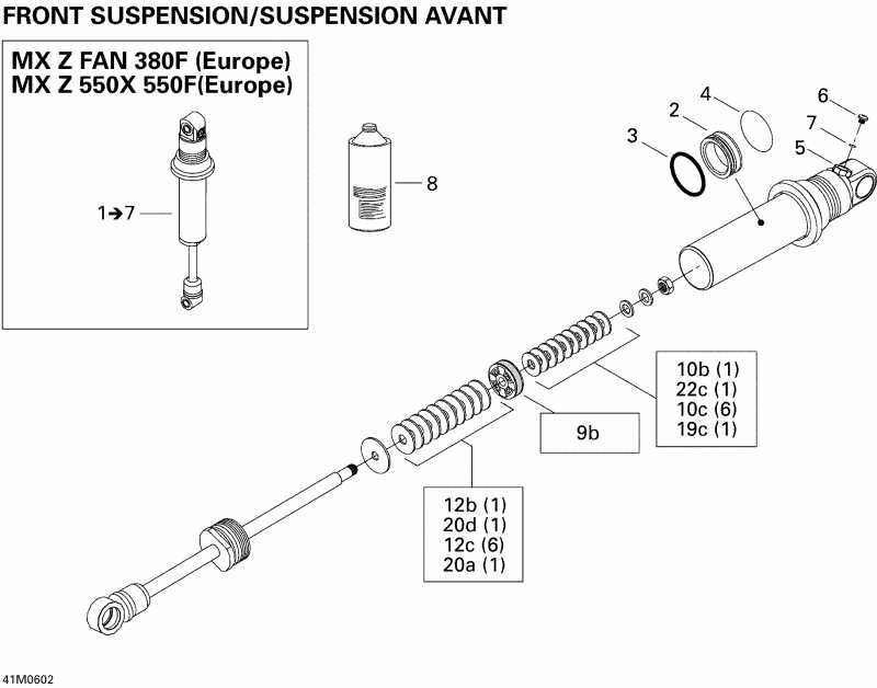   MX Z 380F, 2006 - Take Apart Shock, Front Europe