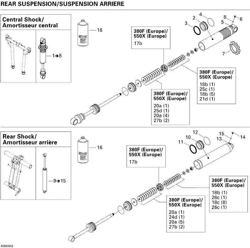 MX Z 380F, 2006  - Take Apart Shock, Rear