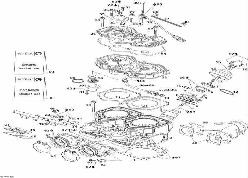  Skidoo Summit 600 HO SDI, Adrenaline, 2006 - Cylinder And Cylinder Head