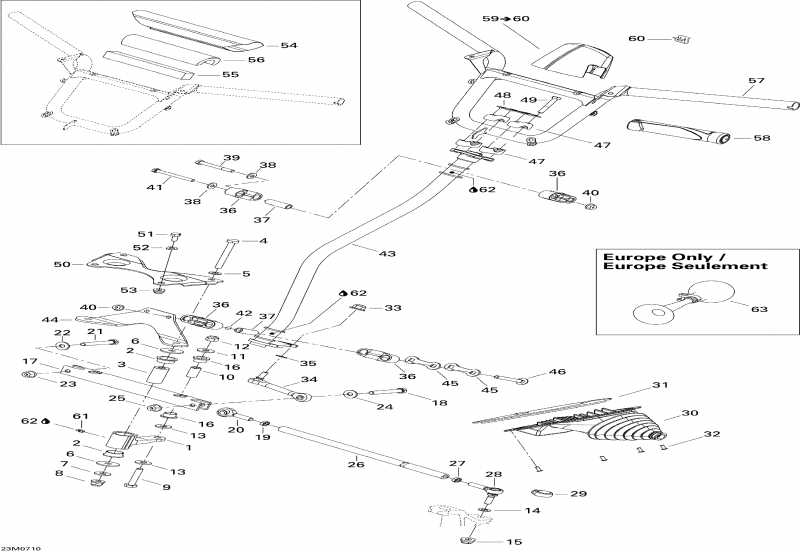  Skidoo GTX 550F, 2007 - Steering System