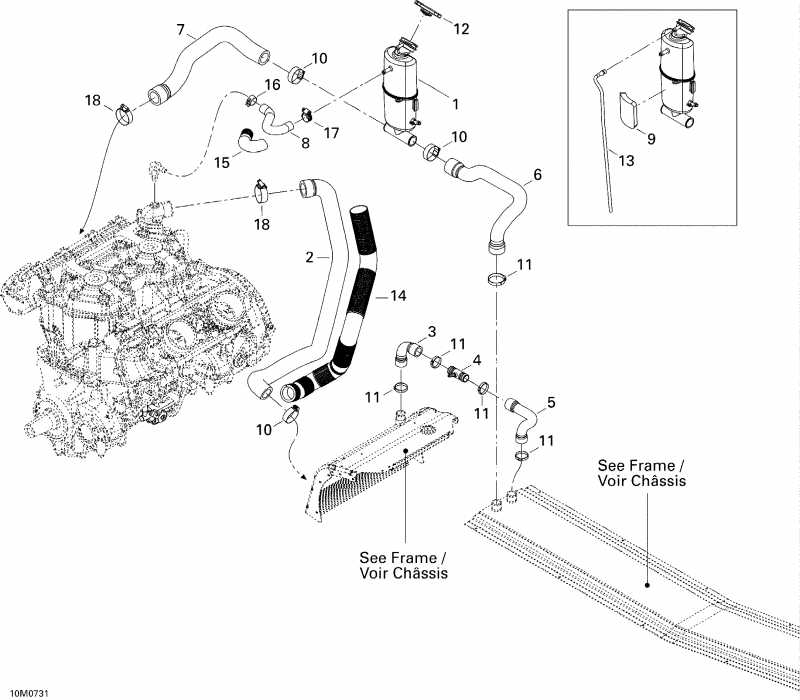 Skidoo MX Z 1000 SDI Renegade RT, 2007  - Cooling System