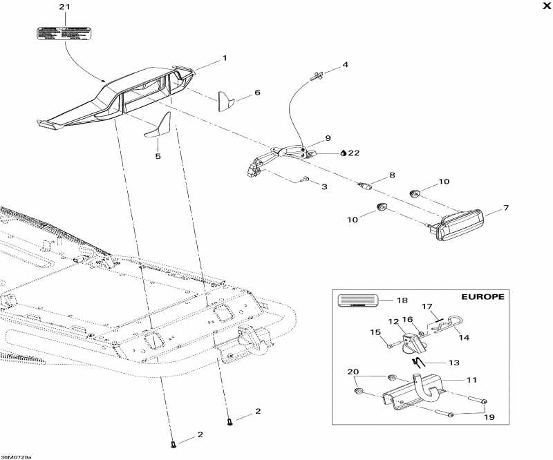 Ski Doo MX Z Renegade X 600 HO SDI, 2007 - Luggage Rack Renx