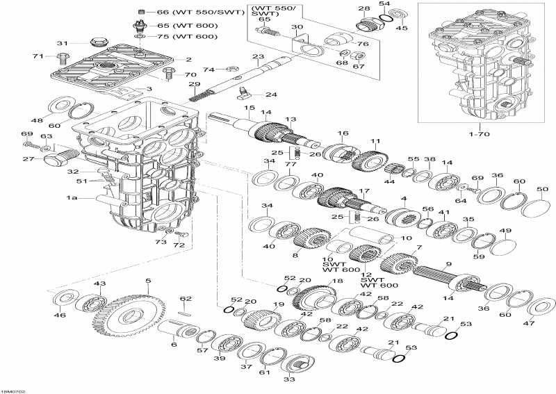 snowmobile   Skandic WT 550F, 2007 - Transmission Wt 550