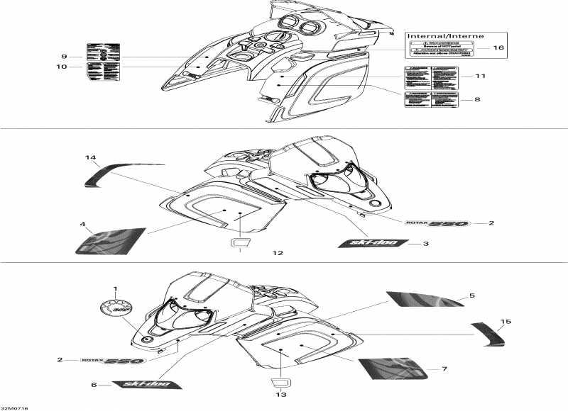  SKIDOO Freestyle PARK 550F, 2008 - Decals