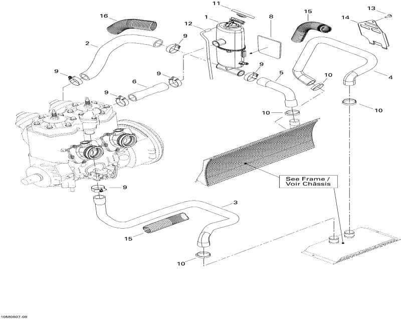  Skidoo GTX LTD 600 HO SDI, 2008  - Cooling System