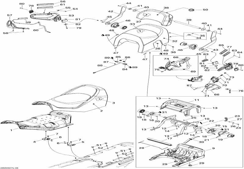 BRP GTX SPORT 600 HO SDI, 2008 - Seat Sport