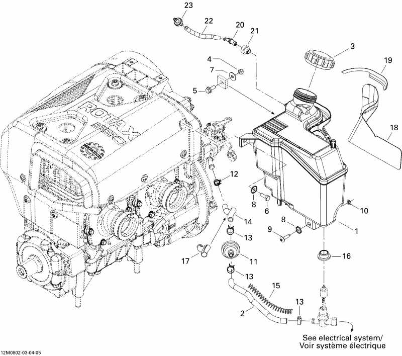  Skidoo  MX Z 550F, 2008 - Oil System