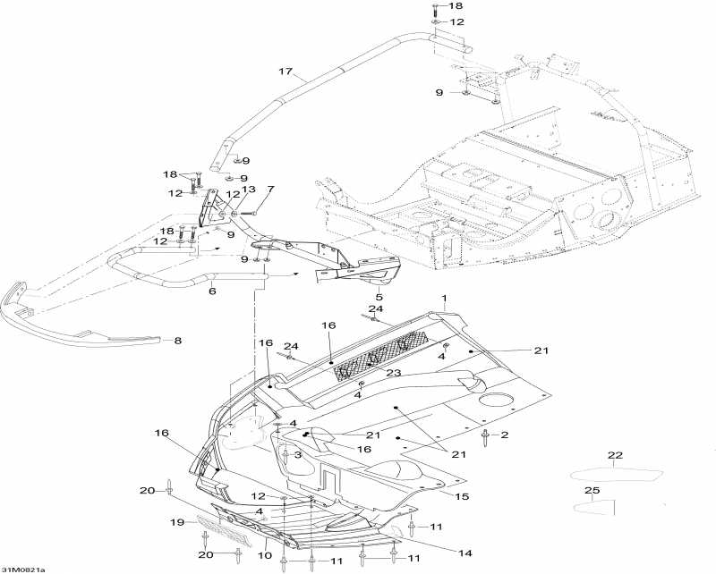  ski-doo Skandic SUV 550F, 2008 - Bottom Pan 550f