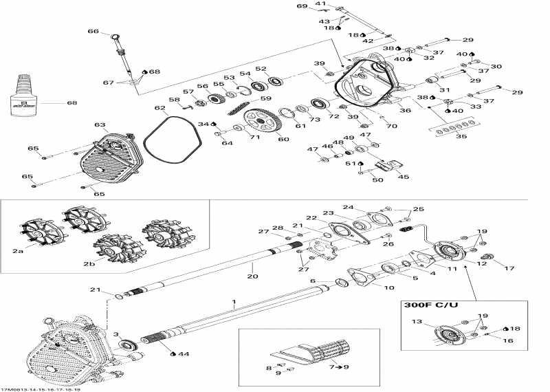 snowmobile Ski Doo  Skandic Tundra 300F, 2008 - Drive System