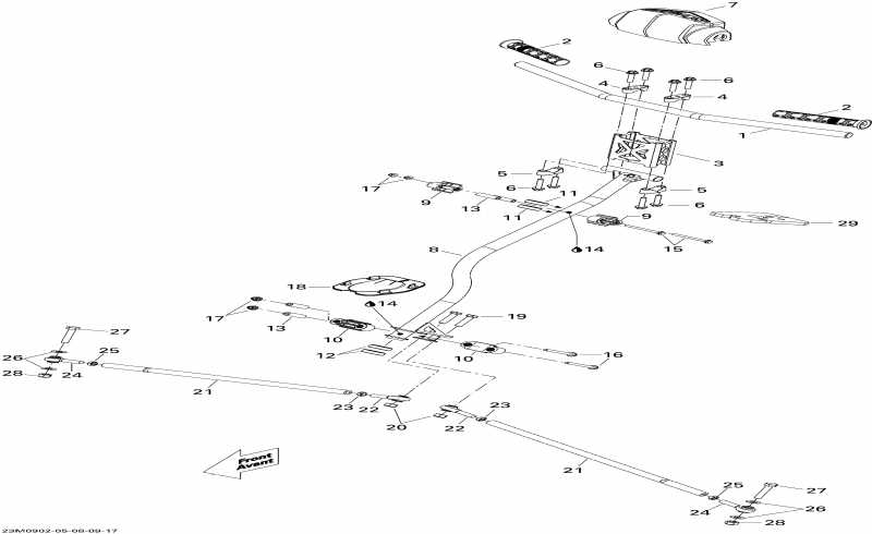 snowmobile  GSX Limited 1200 4-TEC, 2009  - Steering