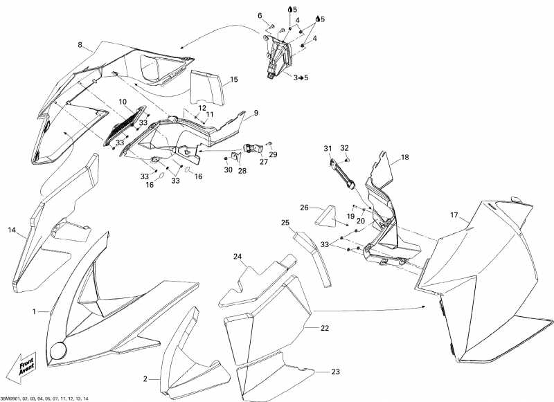 ��������  ������ MX Z TNT 500SS, 2009 - Hood