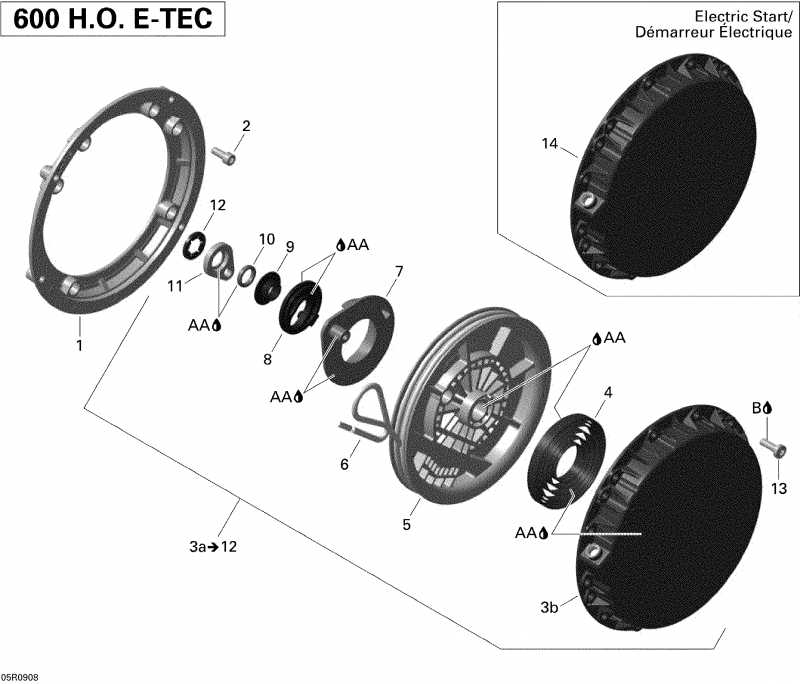   MX Z X 600 H.O. ETEC, 2009 - Rewind Starter