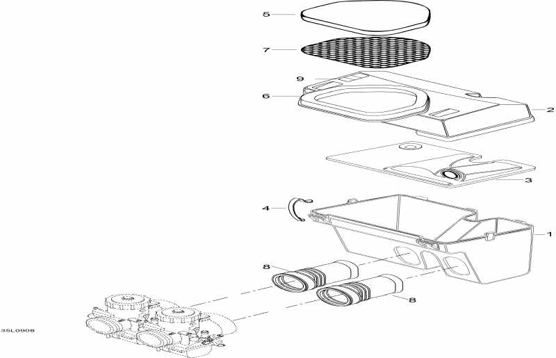 Skidoo Skandic SUV, 2009  - Air Silencer