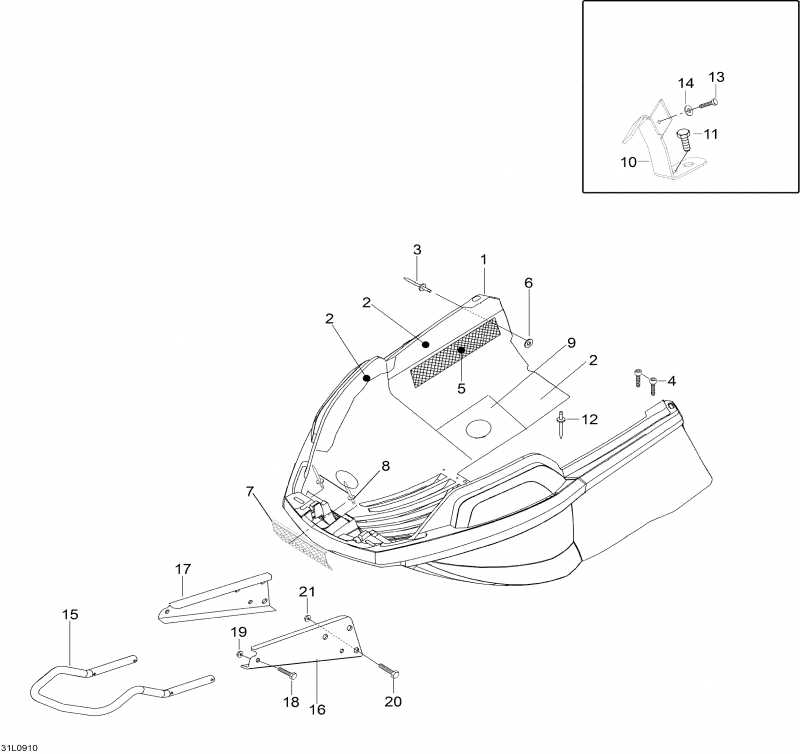  BRP SkiDoo Skandic SWT, 2009 - Bottom Pan